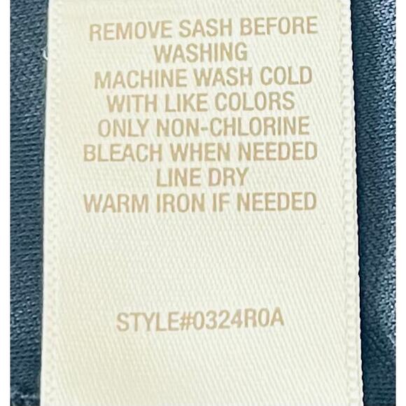 ESTABLISHED 1962 LACE, MIDI, FIT/FLARE, WAIST DRESS, WOMENS, 8, NAVY BLUE, SASH - Picture 12 of 12